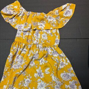 Floral Yellow Mini Dress/Romper- Xhiliration- XS